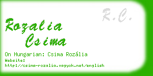 rozalia csima business card