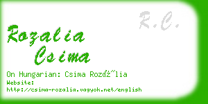 rozalia csima business card